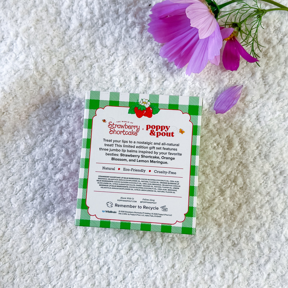 Lip Balm Trio Berry Besties Strawberry Shortcake Gift Set (Limited Edition) by Poppy & Pout