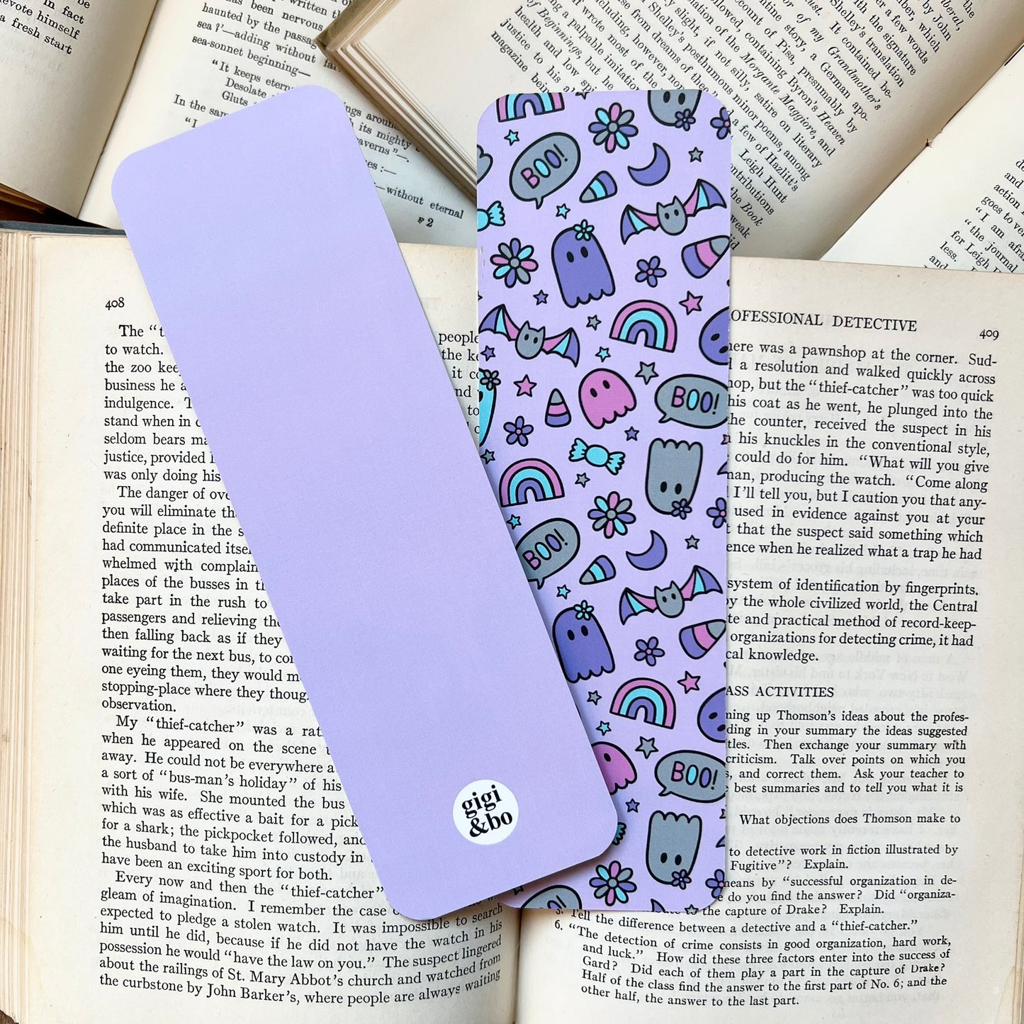 Ghosty boo Halloween fall bookmark