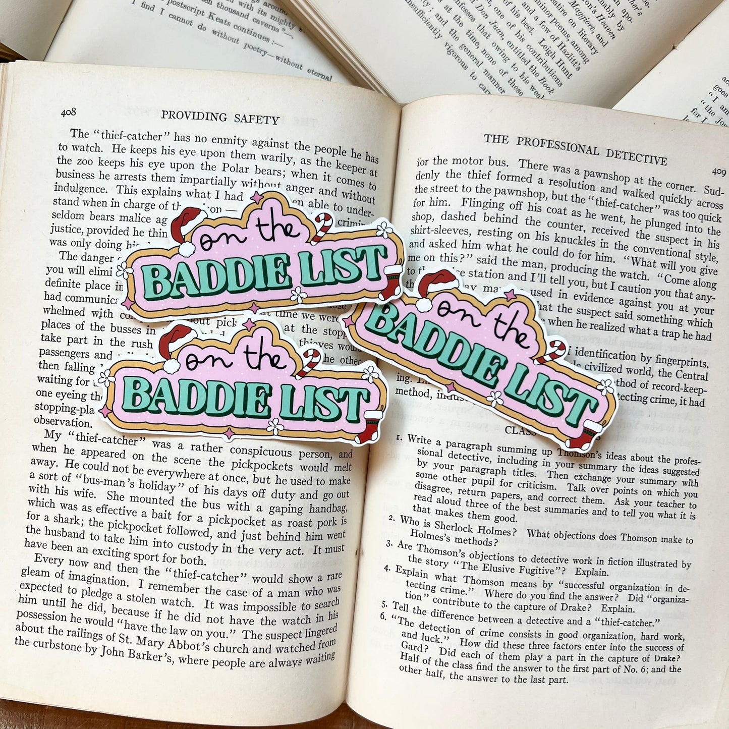 On the Baddie List holiday sticker