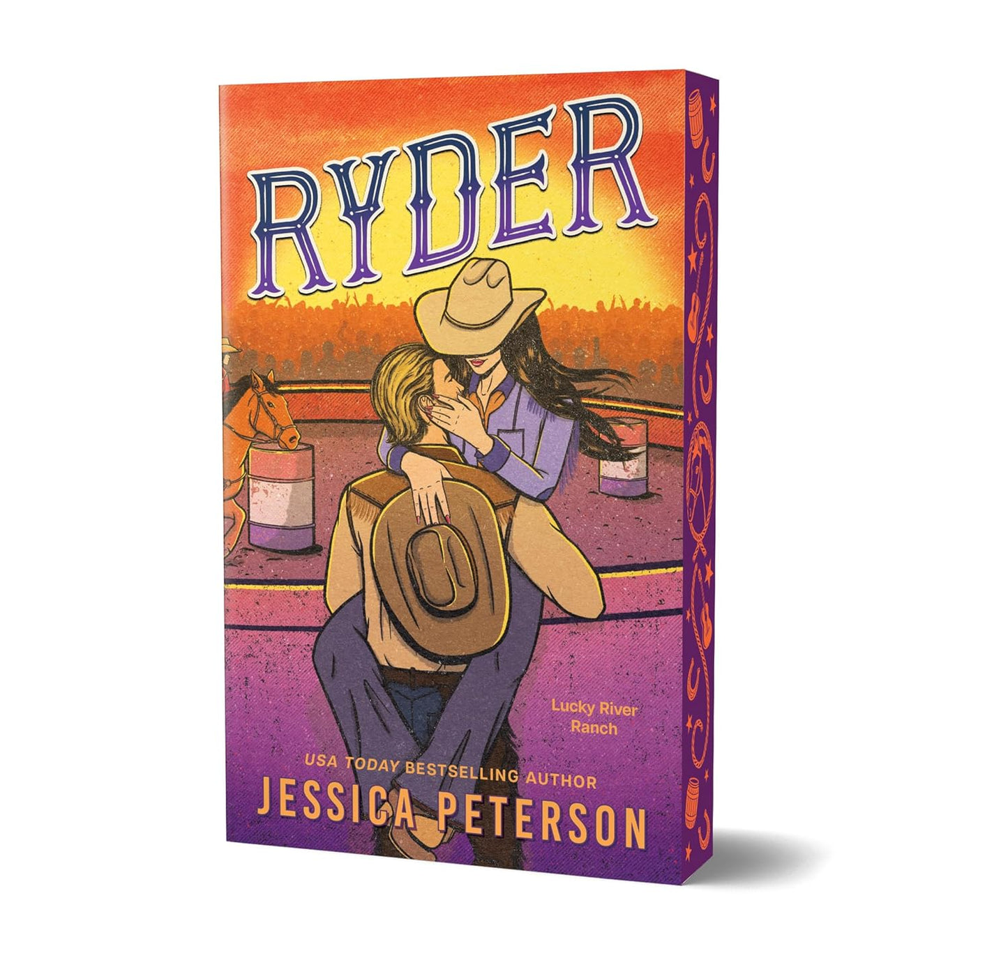 Book cover of 'Ryder' by Jessica Peterson with a cowboy theme.