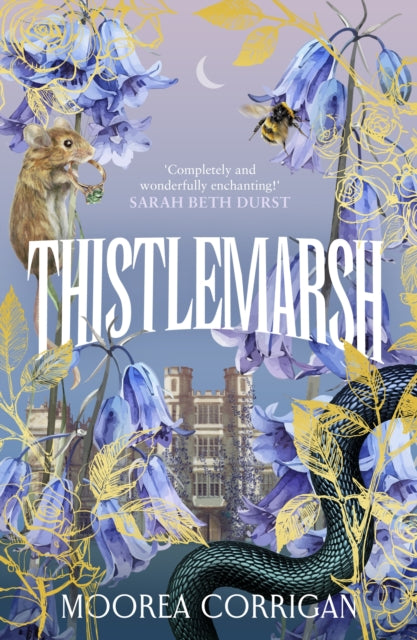 Book cover of 'Thistlemarsh' with floral design and text