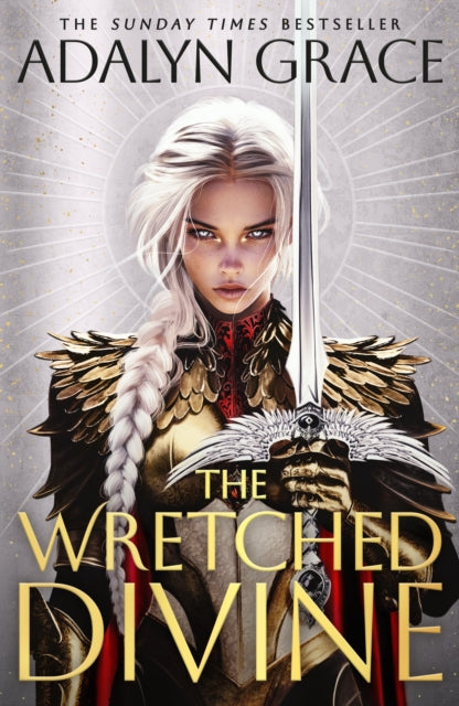 Book cover of 'The Wretched Divine' by Adalyn Grace featuring a warrior with a sword.