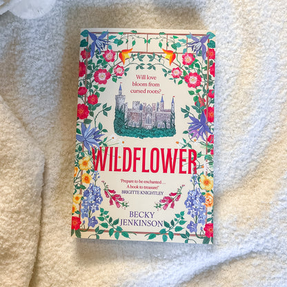 Book titled 'Wildflower' by Becky Jenkinson on a textured surface