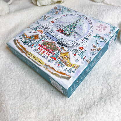Alpine Village Snowglobe Puzzle by Michael Storrings, 500 pieces
