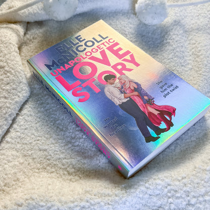 Book titled 'Unapologetic Love Story' by Belle Meadoll on a textured surface