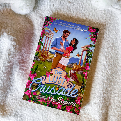 Book titled 'The Lust Crusade' by Jo Segura on a textured surface