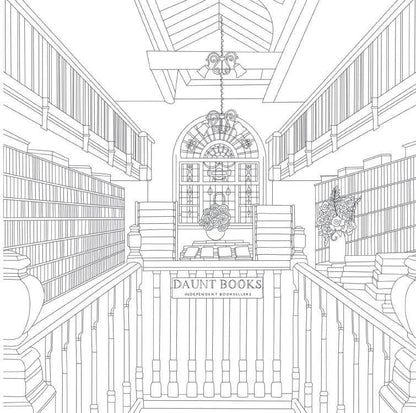 Cozy Bookshops Coloring Book