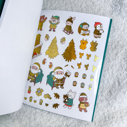 Cute 'n' Cozy Christmas Sticker Therapy (UK Edition) by Matthias Orsi