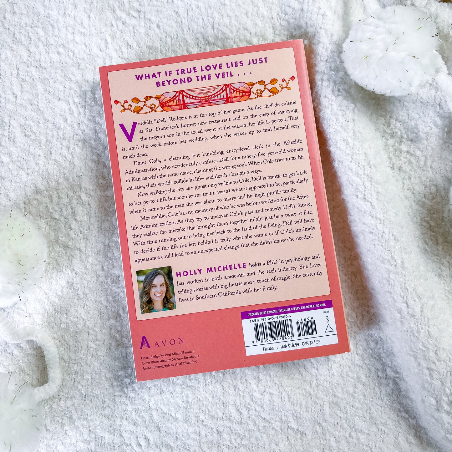 The back cover of a book 