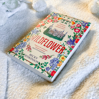 Book titled 'Wildflower' by Becky Henkenson on a textured white surface