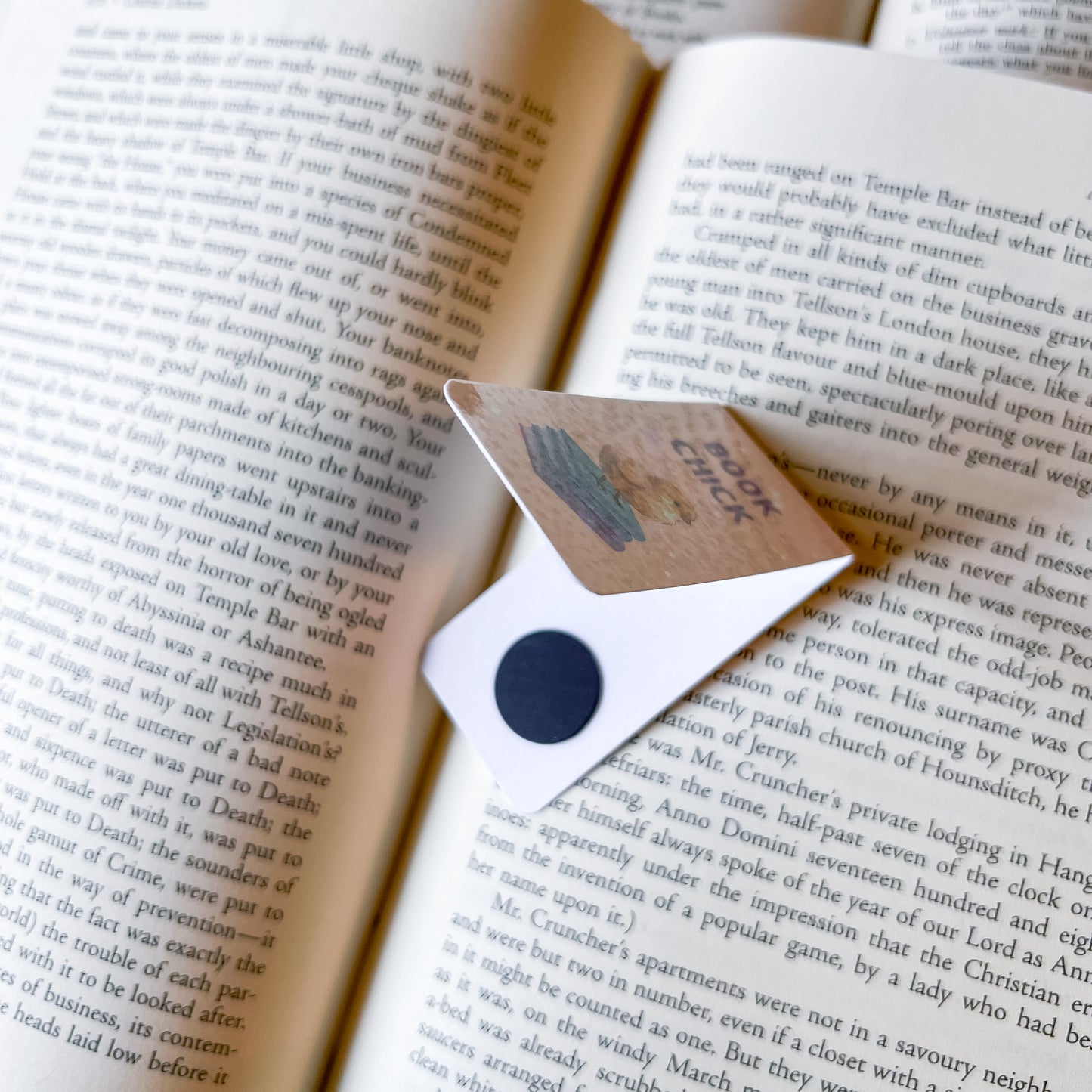 bookmark on an open book