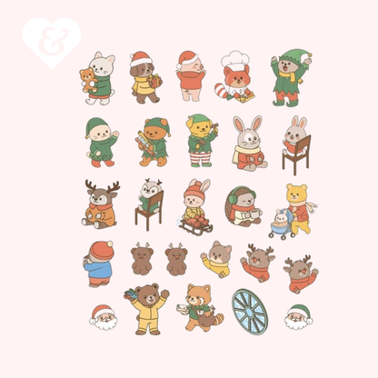 Cute 'n' Cozy Christmas Sticker Therapy (UK Edition) by Matthias Orsi