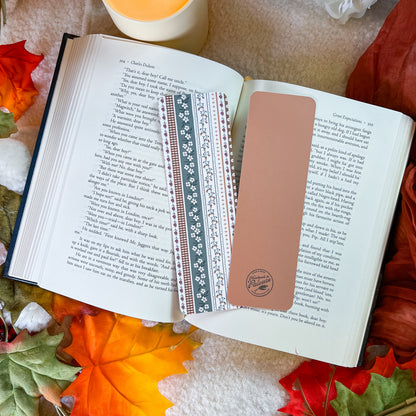 Fall Floral Stripes Bookmark (Velvet) – Handmade
