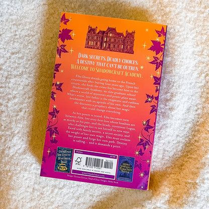 Back cover on a textured surface