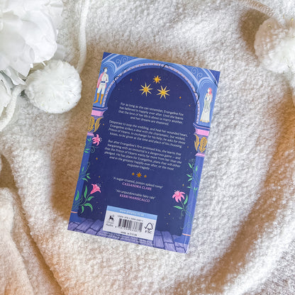 Book cover with decorative elements on a textured surface