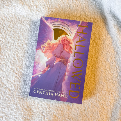 The cover of "hallowed" by cynthia hand