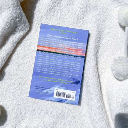 Book back cover on a textured white surface