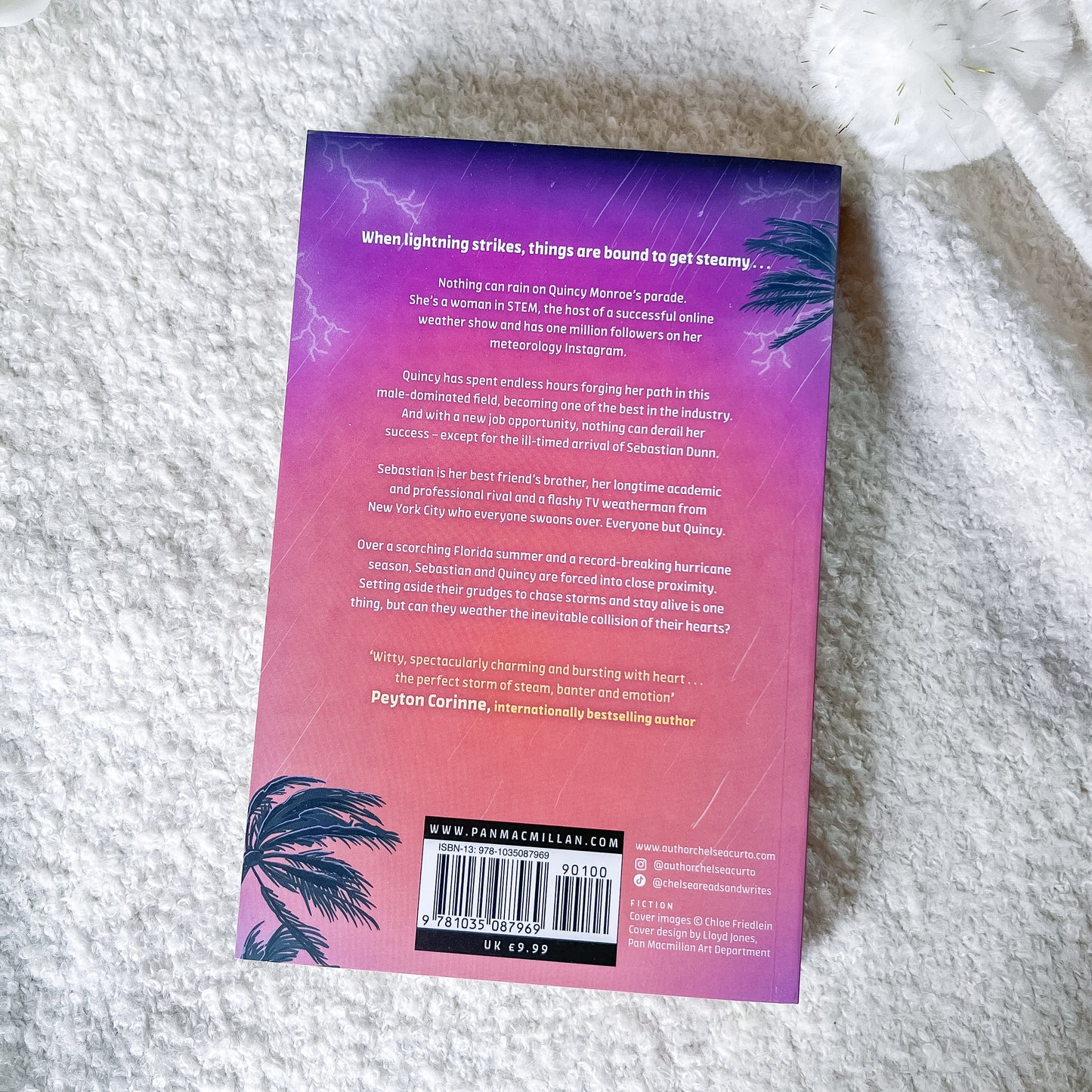 The back cover of a book 