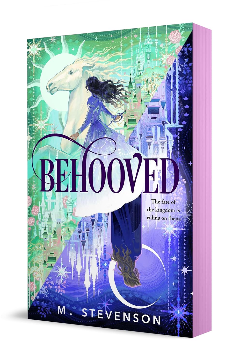 Book cover of 'Behooved' by M. Stevenson with a fantasy design.