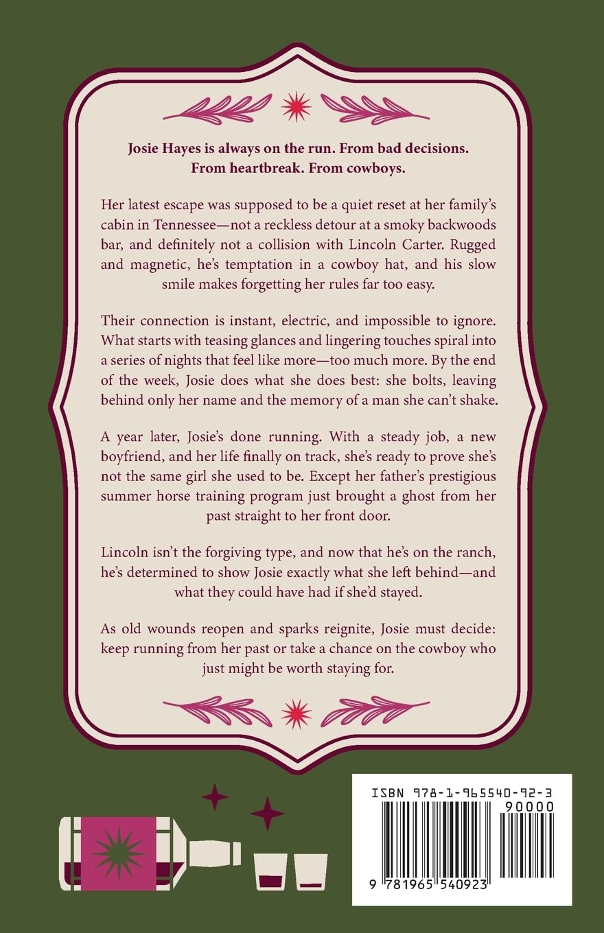 Book back cover with text and a bar code on a green background