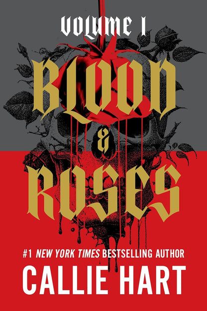 Book cover of 'Blood & Roses' by Callie Hart with red and black design.
