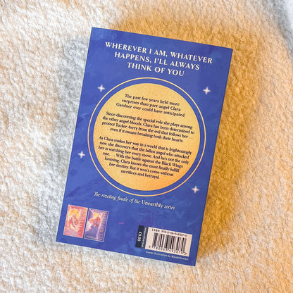 Back of the book "boundless" by Cynthia Hand