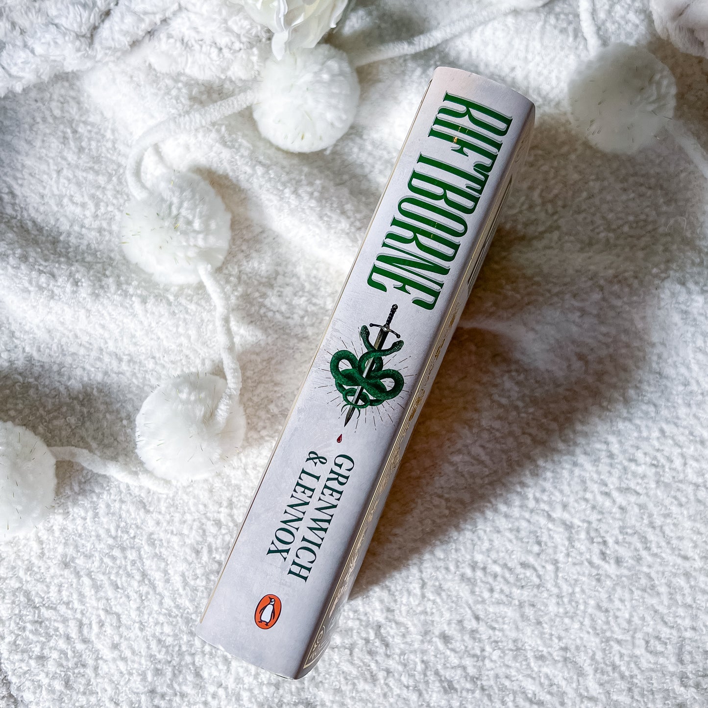 Riftborne book spine on a white textured surface.
