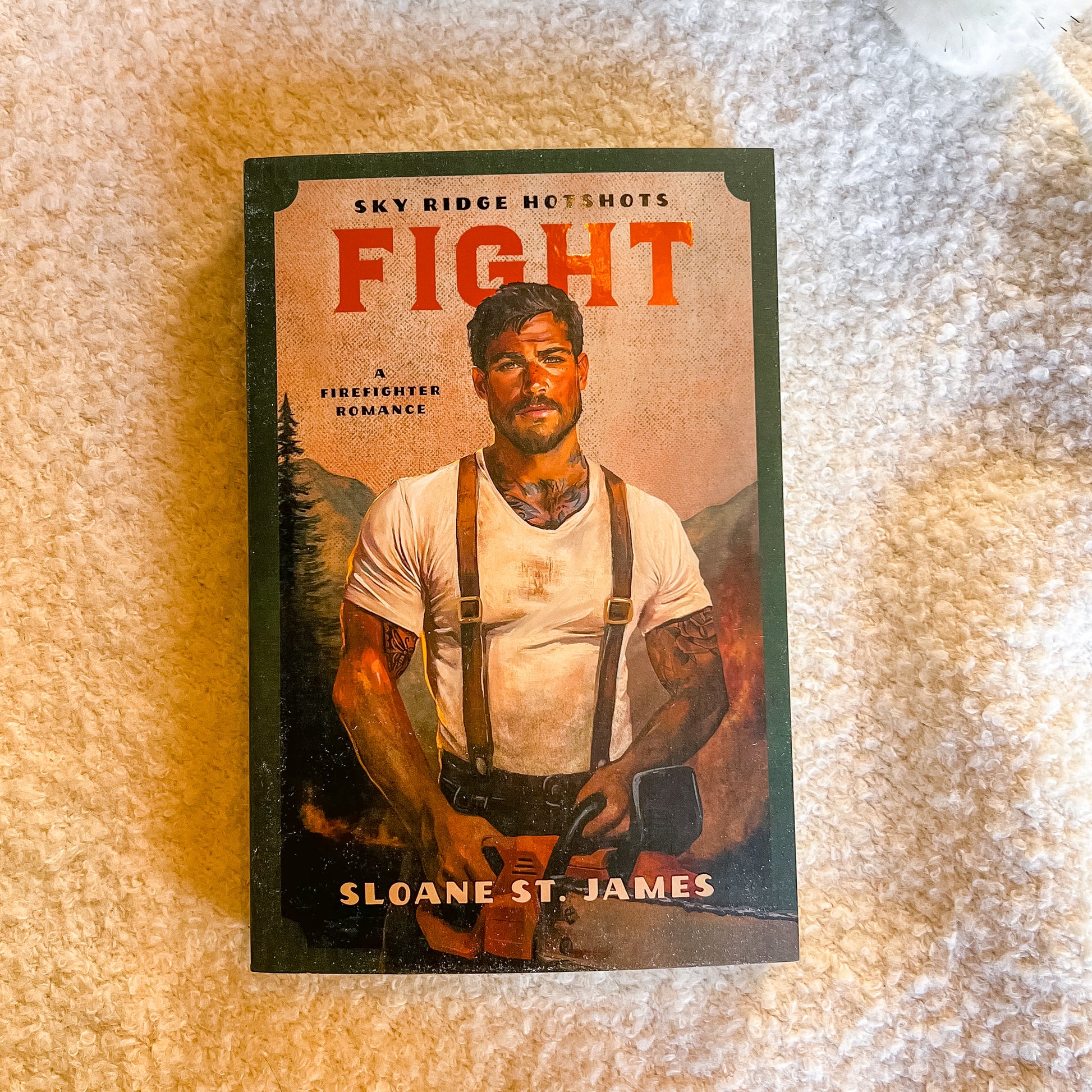 Book cover of 'Fight' by Sloane St. James on a textured surface