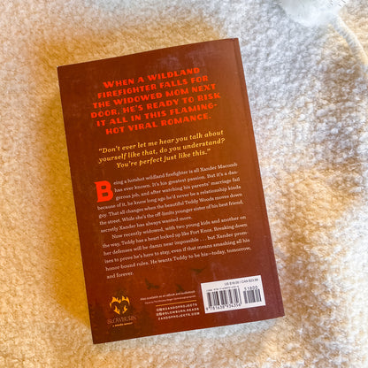 Back cover of a book with text on a textured surface