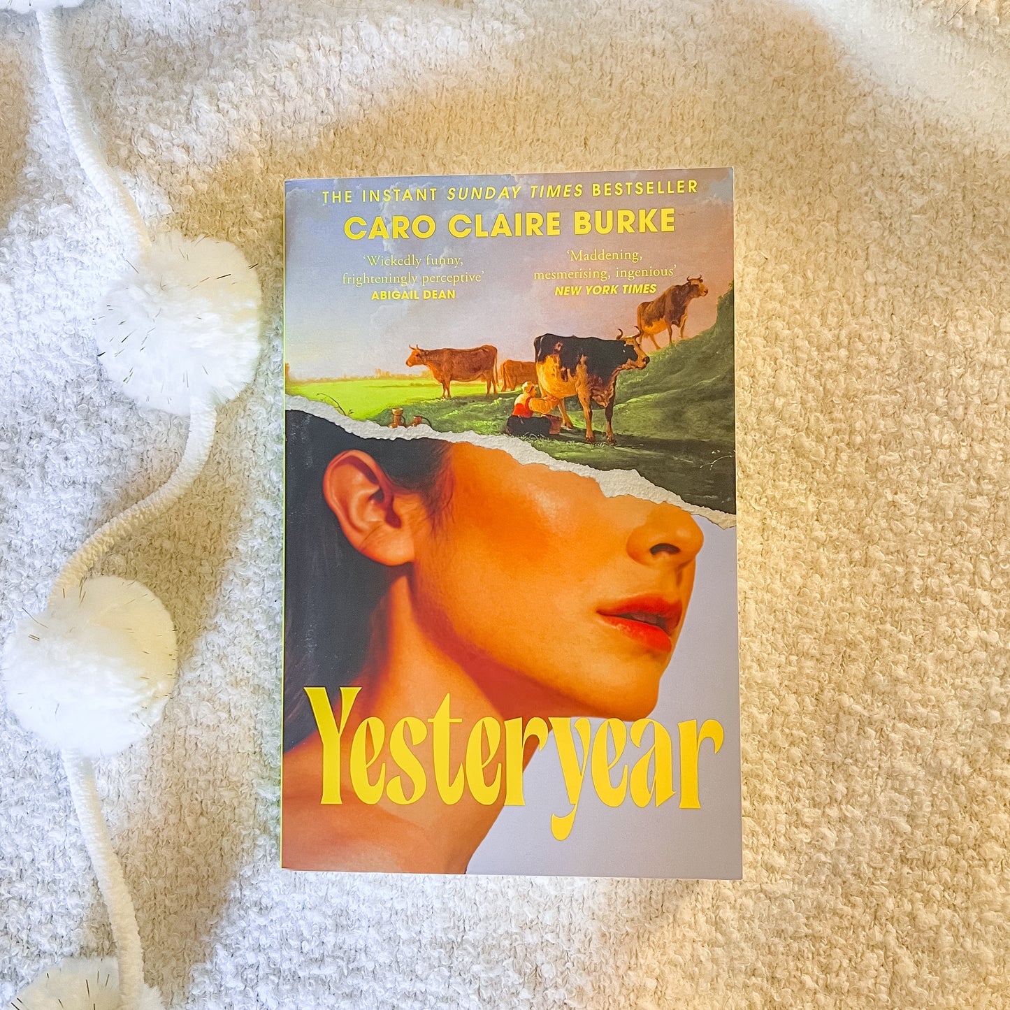 Book cover of 'Yesteryear' by Caro Claire Burke on a textured surface