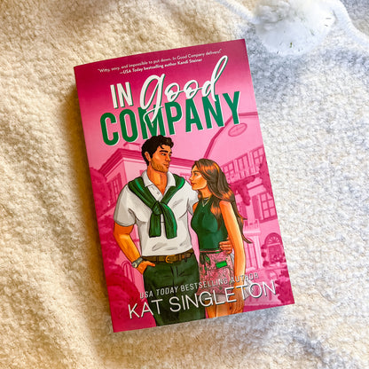 Book titled 'In Good Company' by Kat Singleton on a textured surface