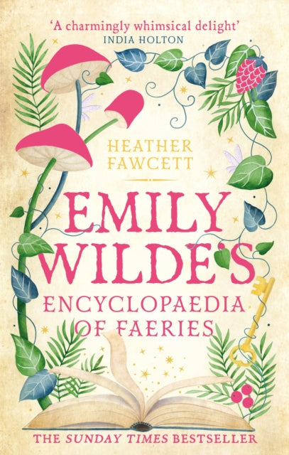 Book cover of 'Emily Wilde's Encyclopaedia of Faeries' with colorful illustrations and text.