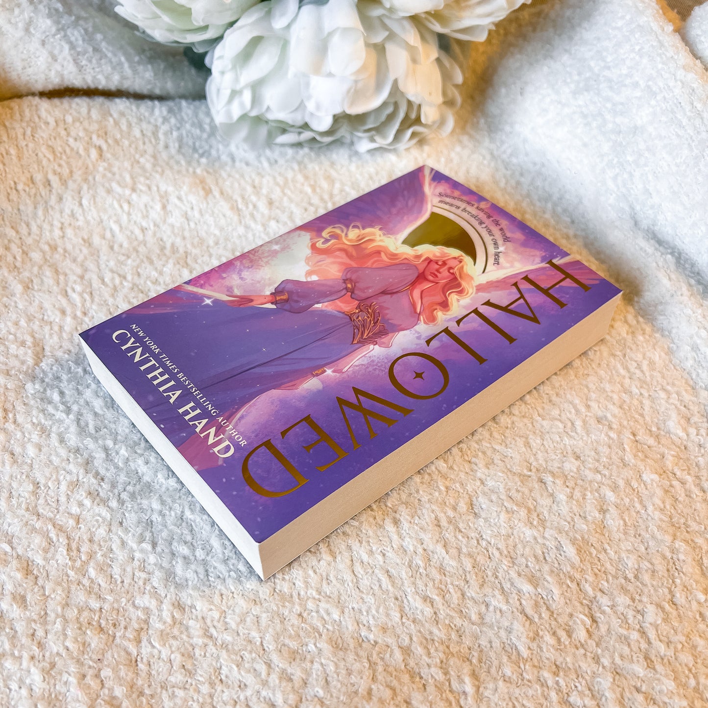 The cover of "hallowed" by cynthia hand