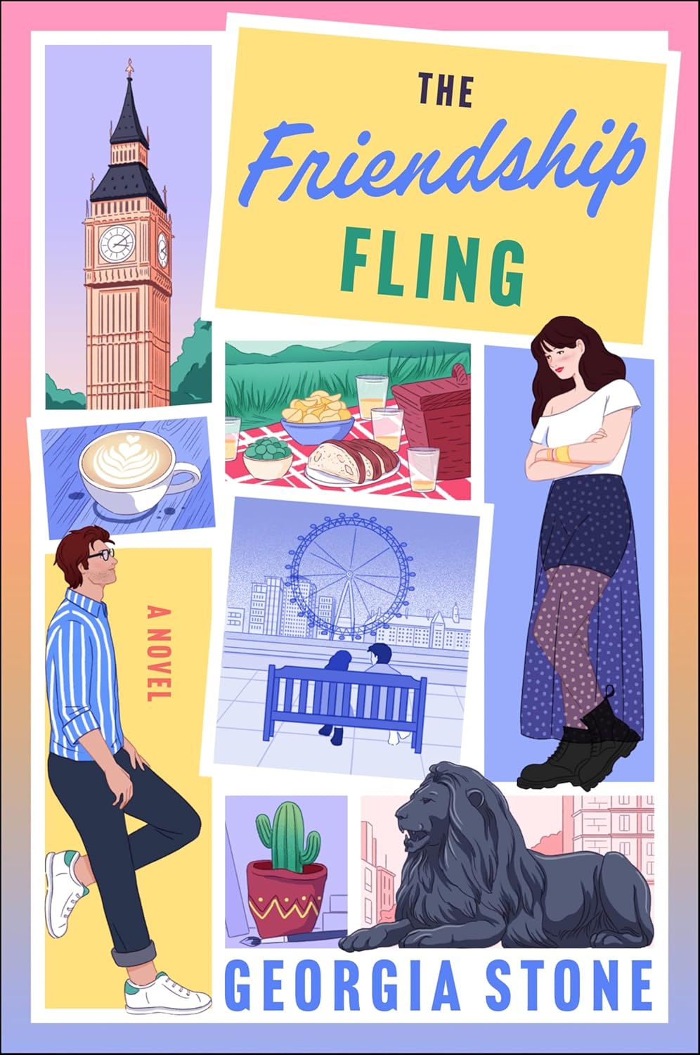 Book cover of 'The Friendship Fling' by Georgia Stone with illustrations and text.