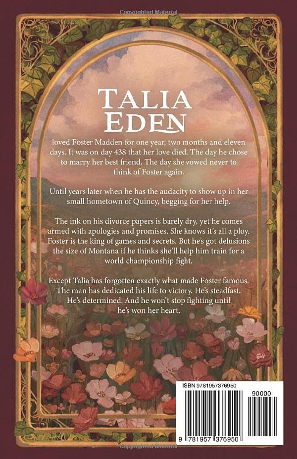 Book cover with floral design and text, featuring the name 'Talia Eden'.