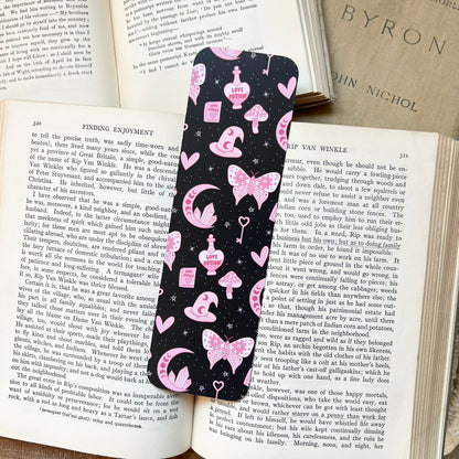 Pink witchy love bookmark
