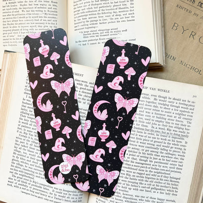 Pink witchy love bookmark
