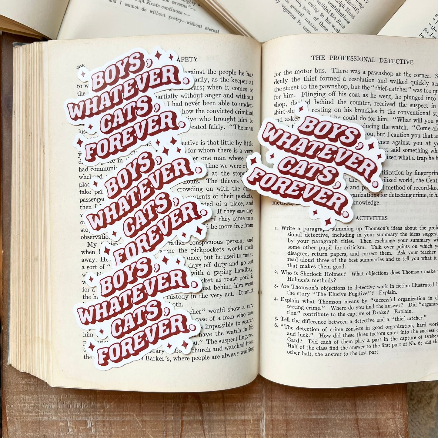 Boys Whatever Cats Forever sticker