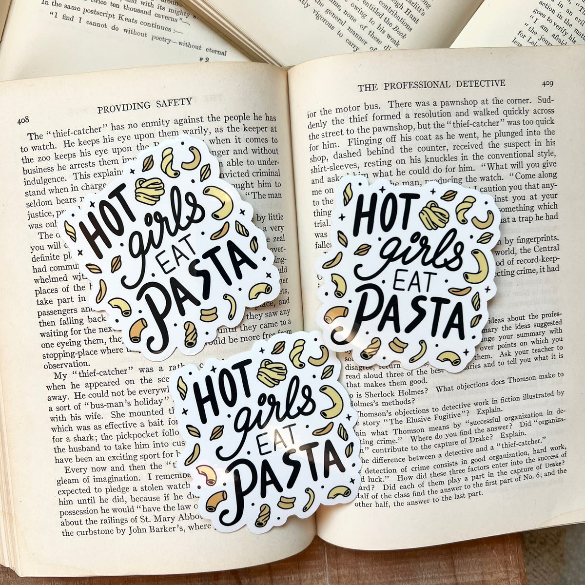 Hot Pasta Sticker Hot Girls Eat Pasta sticker – Wink & Woo Bookshop