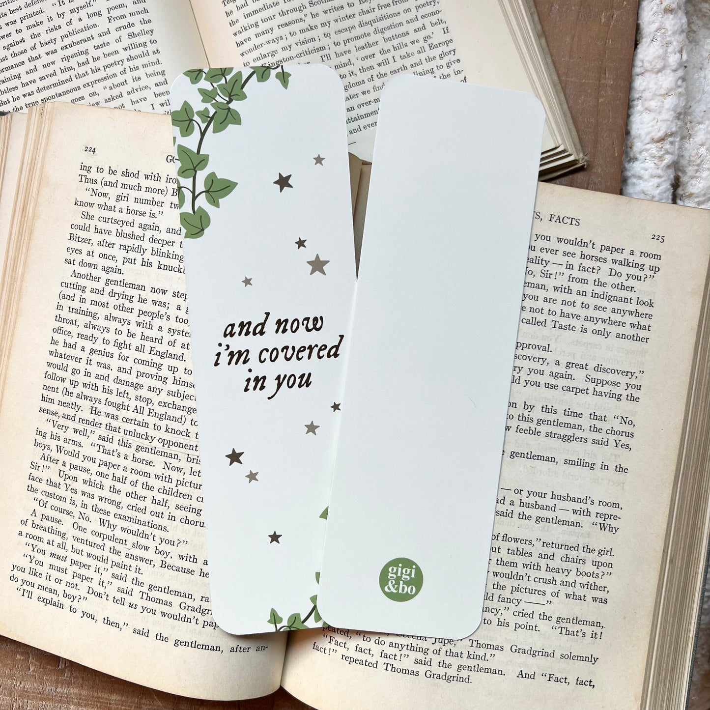 And now I'm covered in you vine bookmark