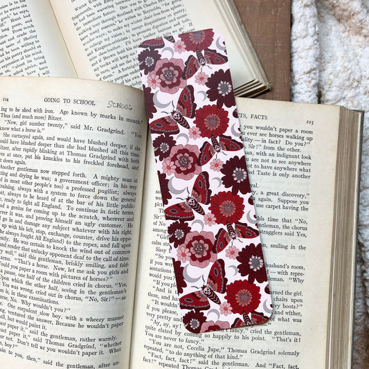 Crimson death moth bookmark