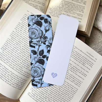 Blue roses bookmark – Handmade