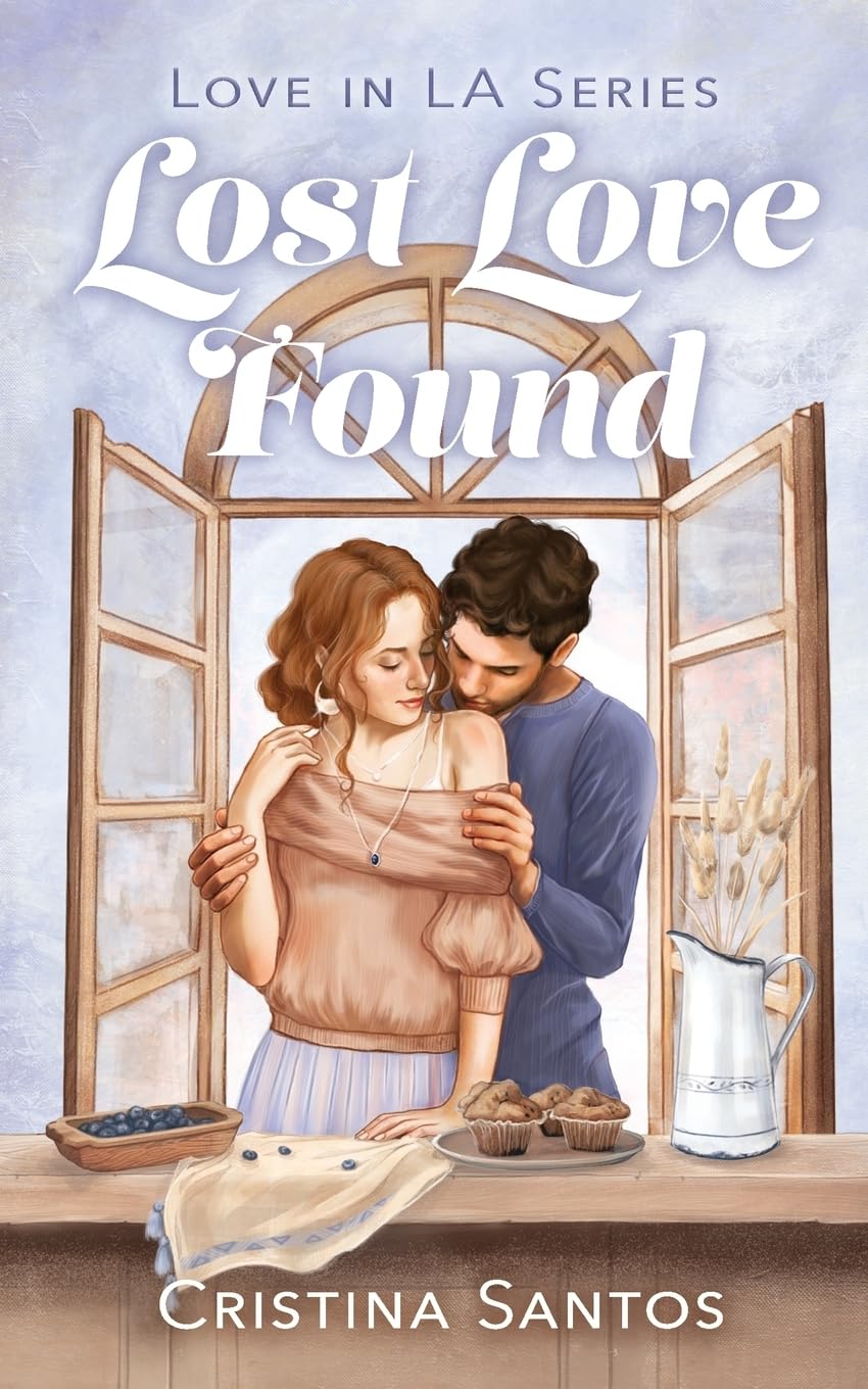 Book cover of 'Lost Love Found' featuring a couple embracing in a kitchen.