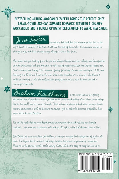 Back cover of a book featuring a light aqua background with teal decorative corner flourishes, a central title block, author names Jane Taylor and Graham Hawkstone in teal banners, several paragraphs of black text, and a barcode at the bottom right.