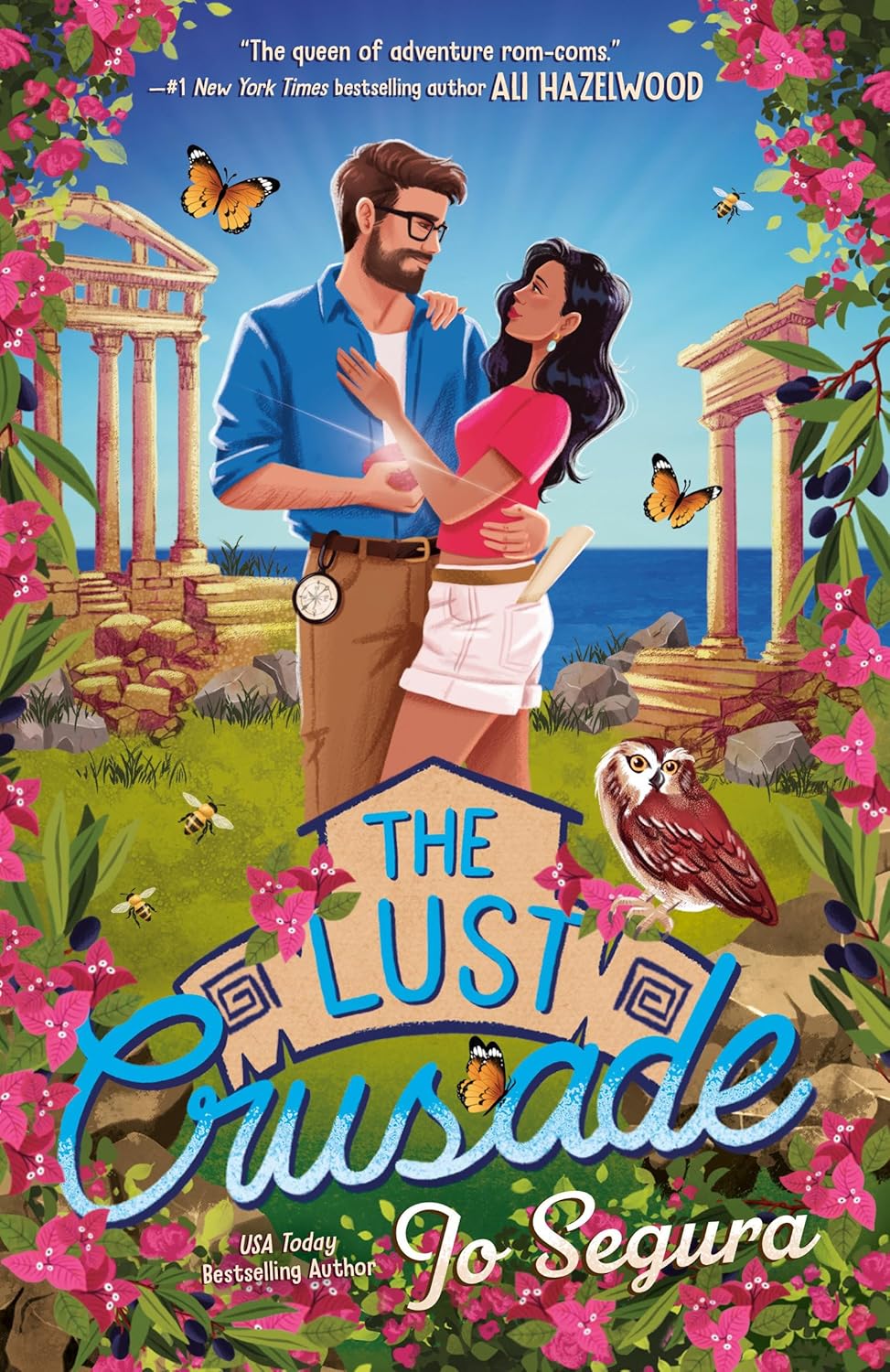 Book cover of 'The Lust Crusade' with a couple embracing in a scenic setting.