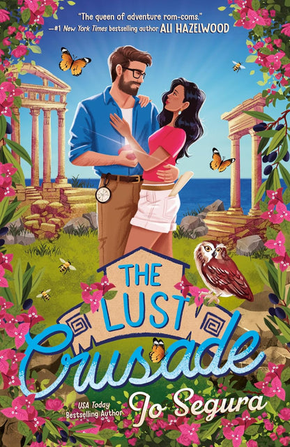 Book cover of 'The Lust Crusade' with a couple embracing in a scenic setting.