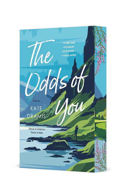 Book cover of 'The Odds of You' by Kate Dramis with a scenic design.