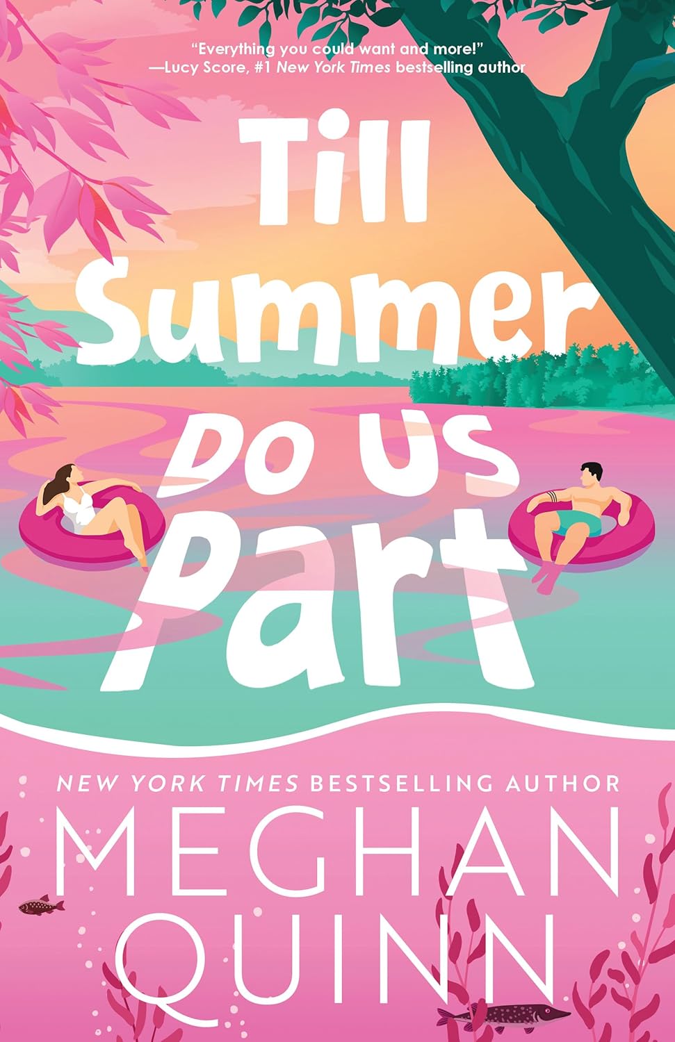 Book cover of 'Till Summer Do Us Part' by Meghan Quinn with a beach scene illustration.