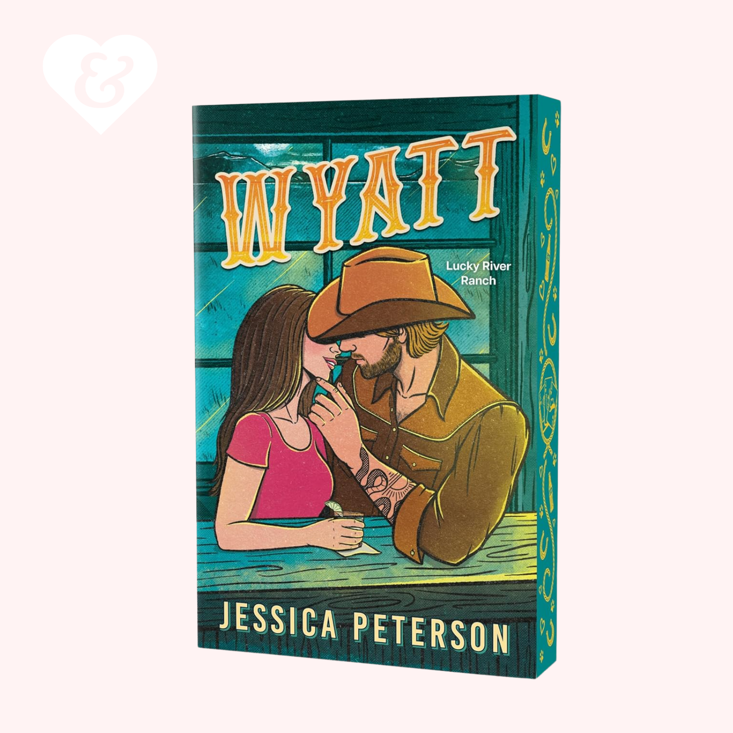 Book cover of 'Wyatt' by Jessica Peterson with a cowboy and woman illustration.