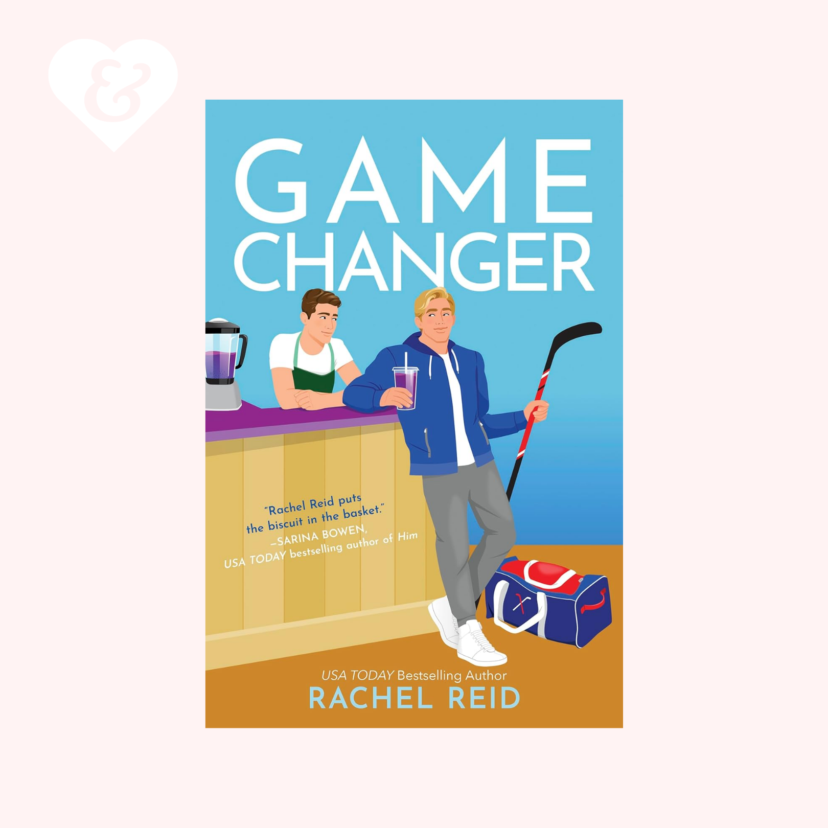 Book cover of 'Game Changer' by Rachel Reid with two characters in a sports setting.